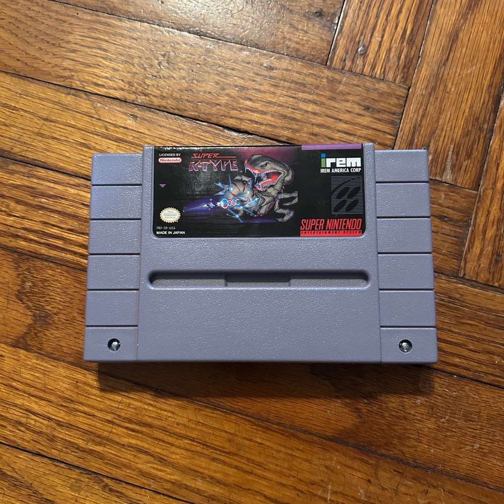 Super R-Type SNES Super Nintendo Irem SNS-SR-USA Authentic Cartridge Game